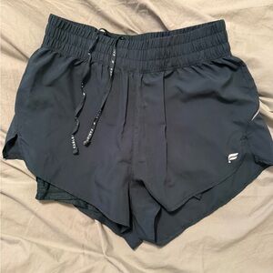 Fabletics Black Athletic Shorts teal with spandex under women’s small